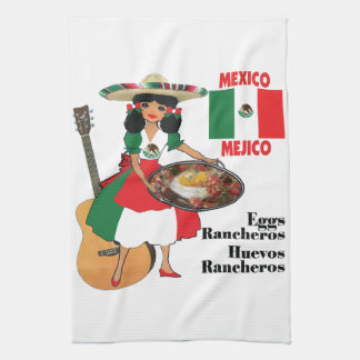 Mexican Kitchen towel- Huevos Rancheros Tea Towel