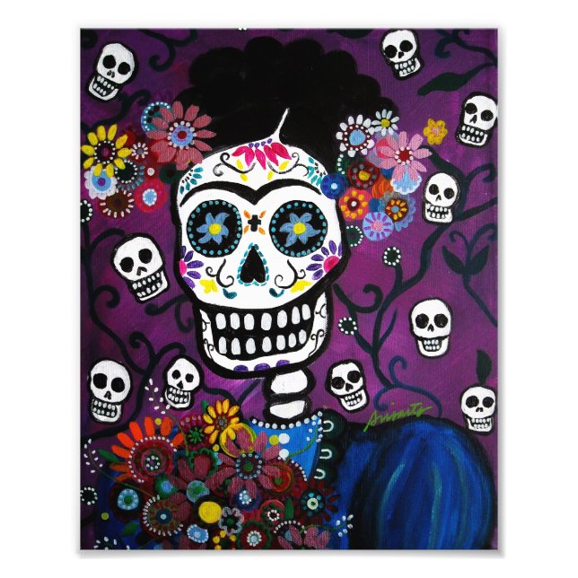 Mexican Lady Day of the Dead Painting Photo Print (Front)