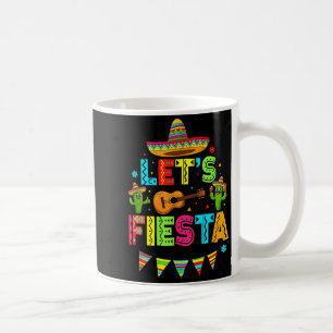 Mexican Lets Fiesta Cute Cactus Music Funny Cinco Coffee Mug