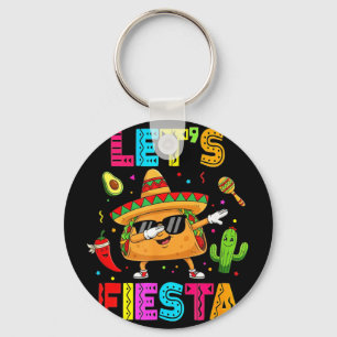 Mexican lets fiesta funny taco dabbing cinco de key ring