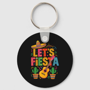 Mexican Lets Fiesta Guitar Cactus Music Cinco De M Key Ring