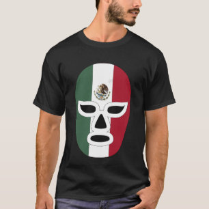Mexican Luchador Mexico Flag Mask Wrestler T-Shirt