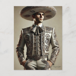 Mexican man in Charro Costume Postcard