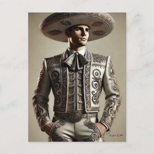 Mexican man in Charro Costume  Postcard (Front)