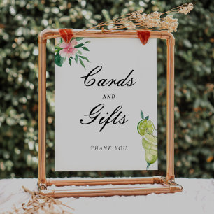 Mexican Margarita Cards Gifts Bridal Shower Sign