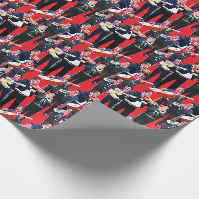Mexican Mariachi Band Wrapping Paper (Corner)