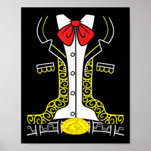 Mexican Mariachi , Charro Cinco De Mayo Costume Sh Poster