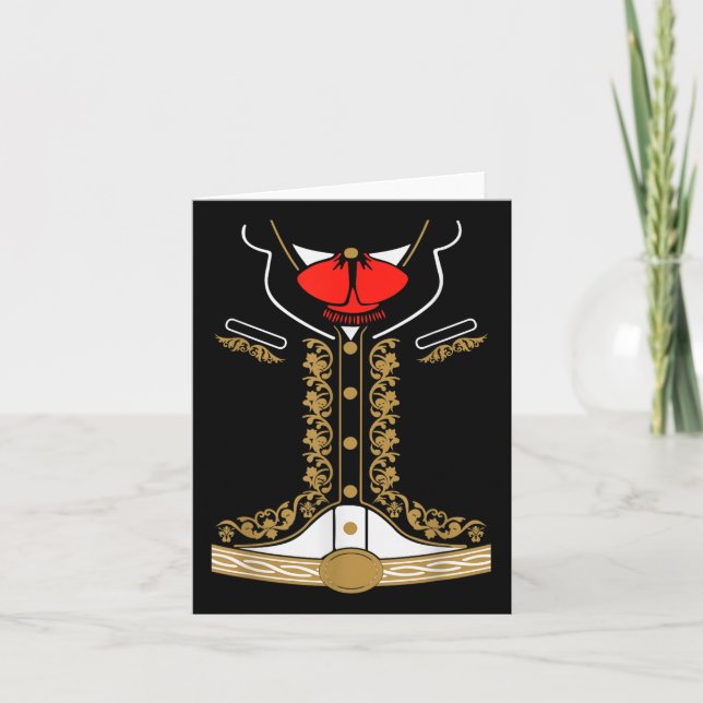 Mexican Mariachi Costume Charro For Cinco De Mayo  Card (Front)