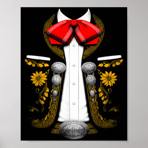 Mexican mariachi costume funny mexican charro poster