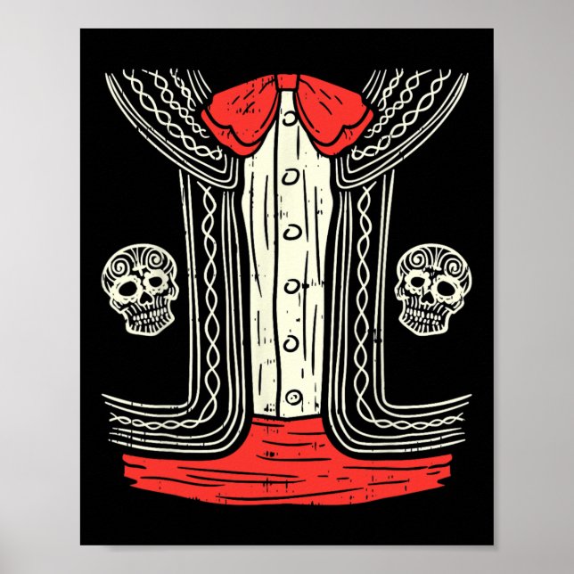 Mexican Mariachi Halloween Costume Mexico Suit Fie Poster (Front)