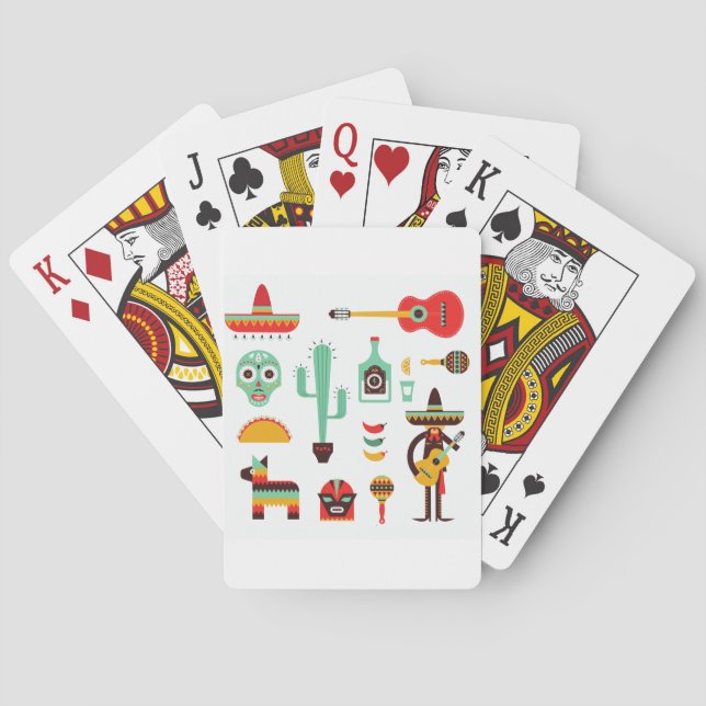 mexican mariachi playing cards (Back)
