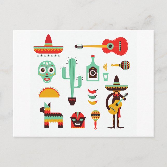 mexican mariachi postcard (Front)