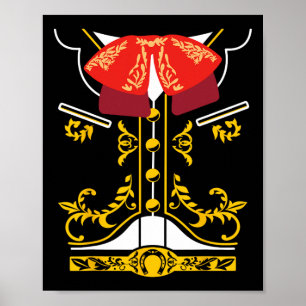 Mexican Mariachi Tee Charro Cinco De Mayo Hallowee Poster