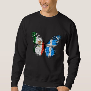 Mexican Martiniquais Flag Butterfly Sweatshirt