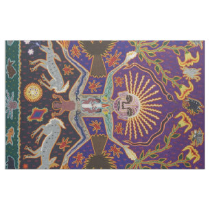 Mexican Mayan Aztec Goddess Ethnic Tribal Art Boho Fabric