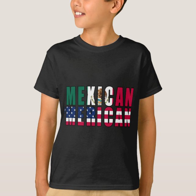 Mexican 'Merican Flags - Mexican American T-Shirt (Front)