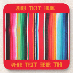 Mexican mexico poncho serape background  coaster