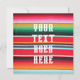 mexican mexico poncho serape background  invitatio invitation