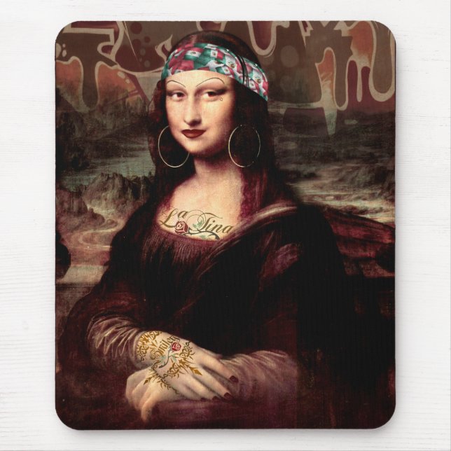 Mexican Mona Lisa Chicana Chola Mouse Pad (Front)