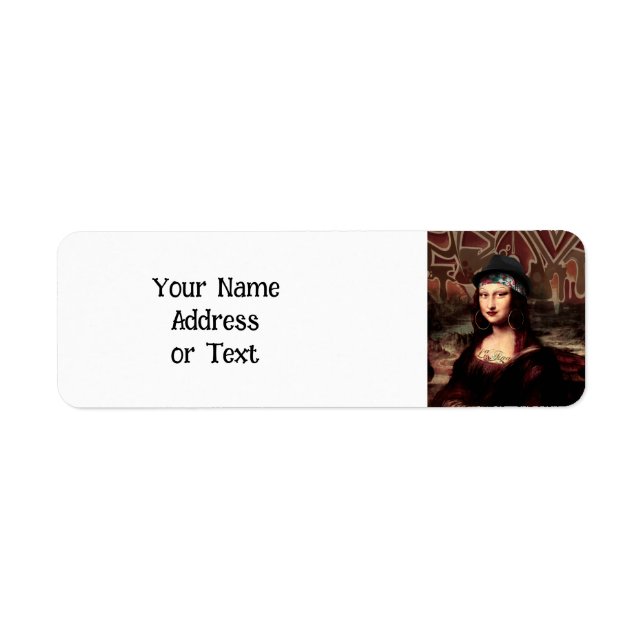 Mexican Mona Lisa Chicana Chola Return Address Label (Front)