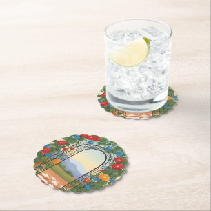 Mexican Morning Glory Paper Coaster