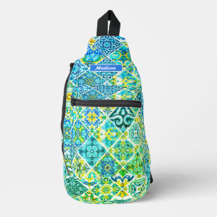 Mexican, Moroccan Sicilian Mediterranean aqua mint Sling Bag