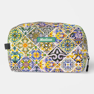 Mexican, Moroccan, Sicilian Mediterranean tiles Dopp Kit