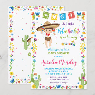 Mexican Muchacho Muchachito Boy Baby Shower Invitation