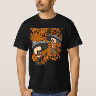 Mexican musicians day of dead dia de los muertos T-Shirt