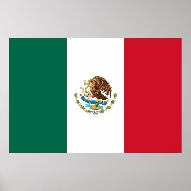 Mexican National Flag (Mexico) Poster (Front)