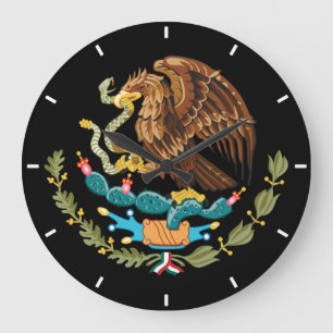 Mexican National Pride Coat of Arms Wall Clock