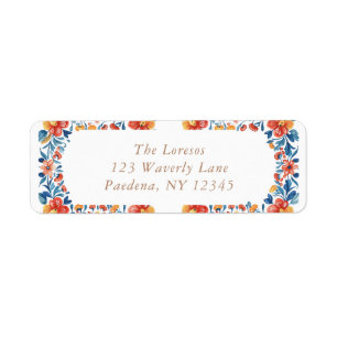 Mexican Oaxaca Destination Wedding Return Address Label