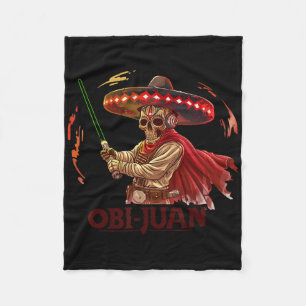 Mexican Obi Juan Movie Parody Cinco De Gaming Fleece Blanket