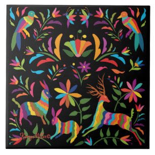 Mexican Otomi Ceramic Tile