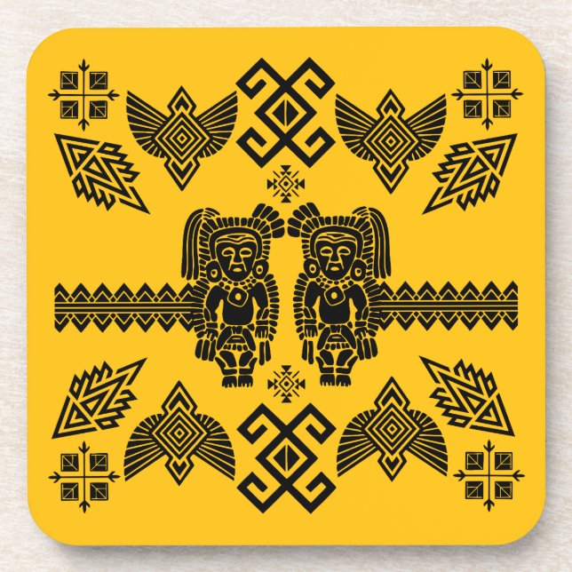 Mexican Otomi Home Decor Coaster (Front)