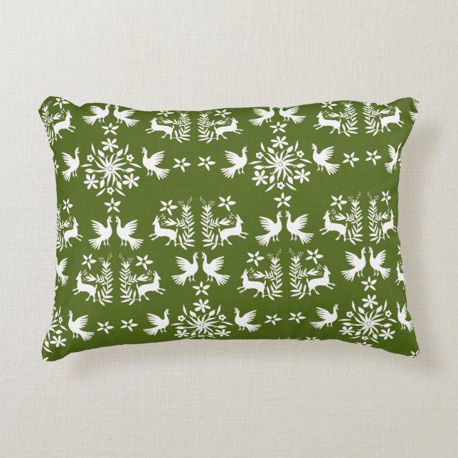 Mexican Otomi Home Decor Decorative Cushion (Front)