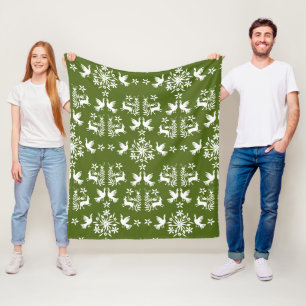 Mexican Otomi Home Decor Fleece Blanket