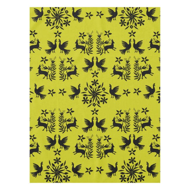 Mexican Otomi Home Decor Tablecloth (Front)