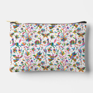 Mexican Otomi Style Bright Pattern Accessory Pouch