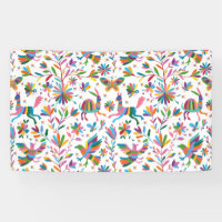 Mexican Otomi Style Bright Pattern