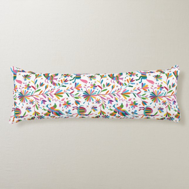  Mexican Otomi Style Bright Pattern Body Cushion (Front)