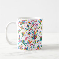 Mexican Otomi Style Bright Pattern