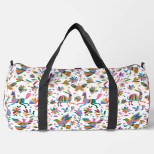 Mexican Otomi Style Bright Pattern Duffle Bag
