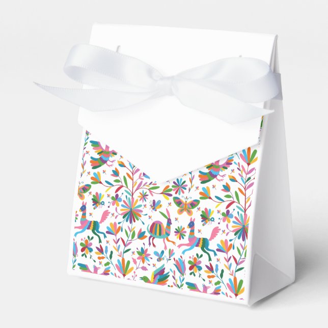  Mexican Otomi Style Bright Pattern Favour Box (Front Side)