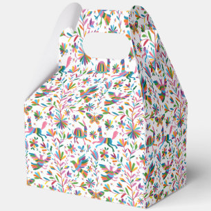 Mexican Otomi Style Bright Pattern Favour Box