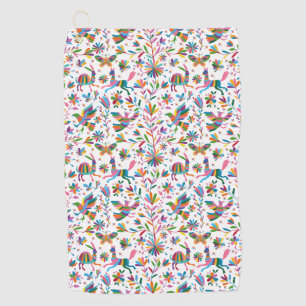 Mexican Otomi Style Bright Pattern Golf Towel