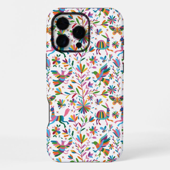  Mexican Otomi Style Bright Pattern iPhone Case (Back)
