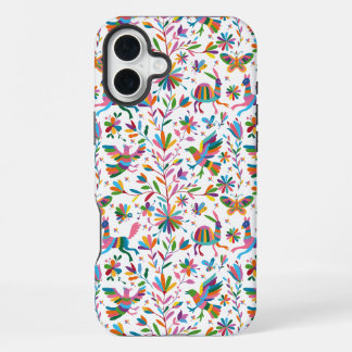 Mexican Otomi Style Bright Pattern iPhone 16 Plus Case