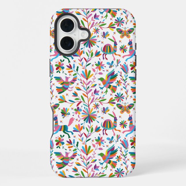  Mexican Otomi Style Bright Pattern iPhone Case (Back)