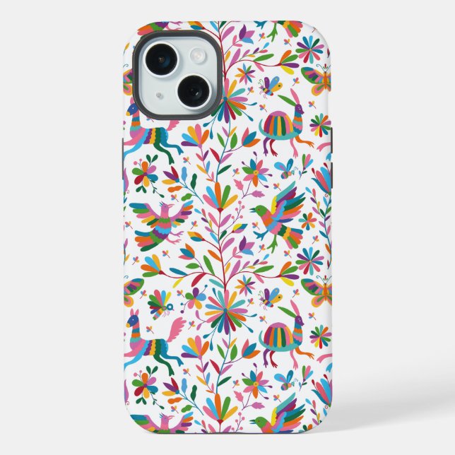  Mexican Otomi Style Bright Pattern iPhone Case (Back)